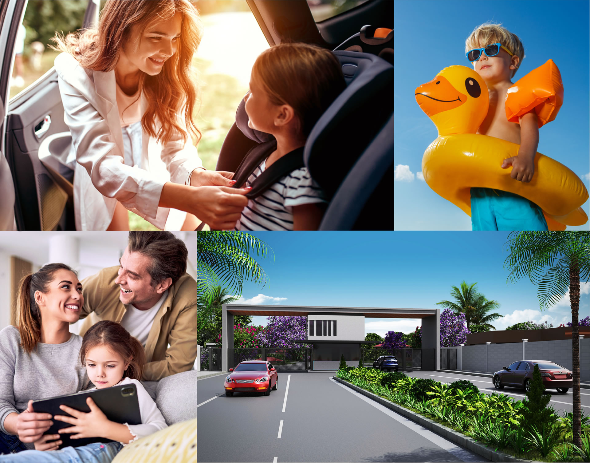 Mix de imagens da Lago Azul Residencial